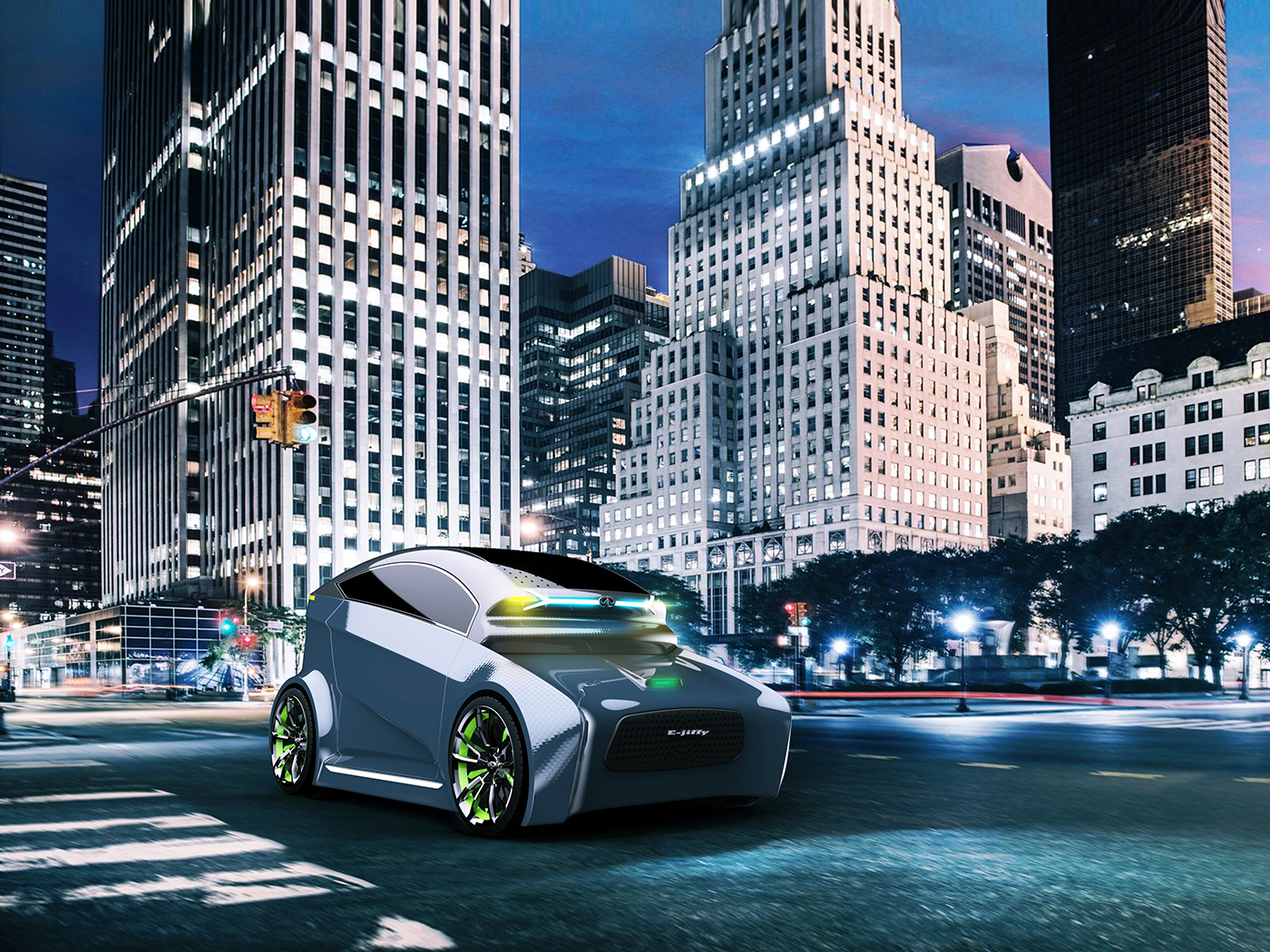 industrial design，vehicle，electric vehicle，INFINITI E-JIFFY，