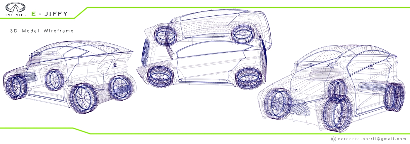 industrial design，vehicle，electric vehicle，INFINITI E-JIFFY，