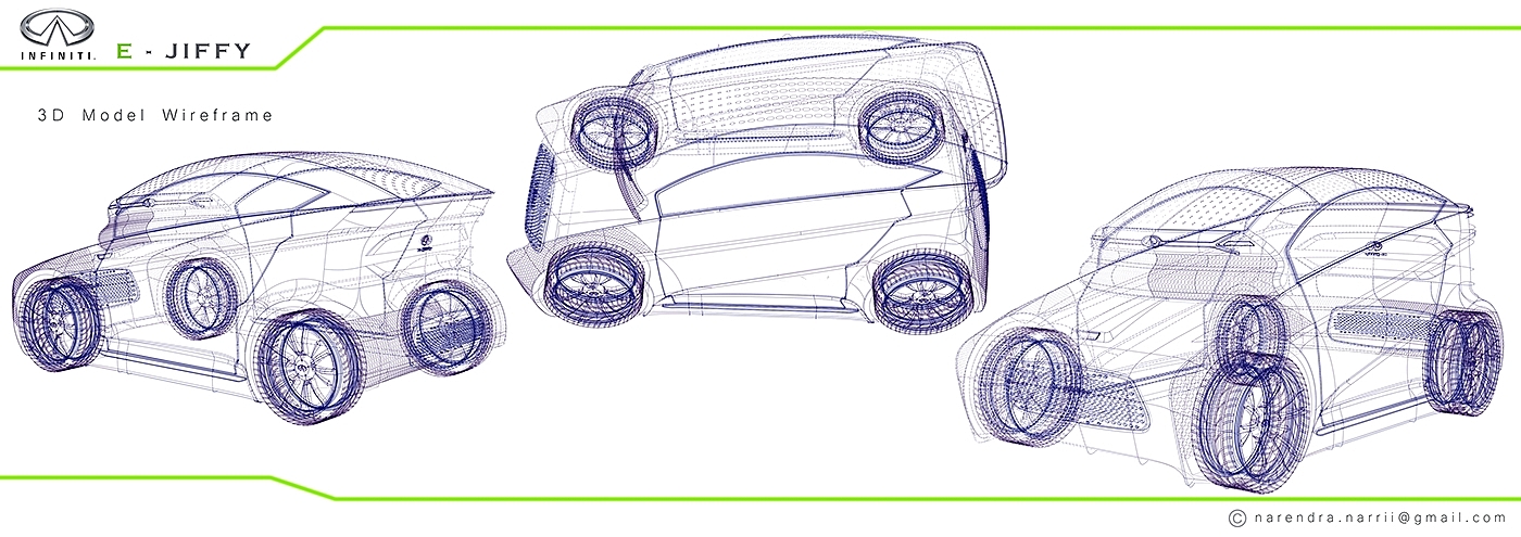 工业设计，交通工具，电动汽车，INFINITI E-JIFFY，