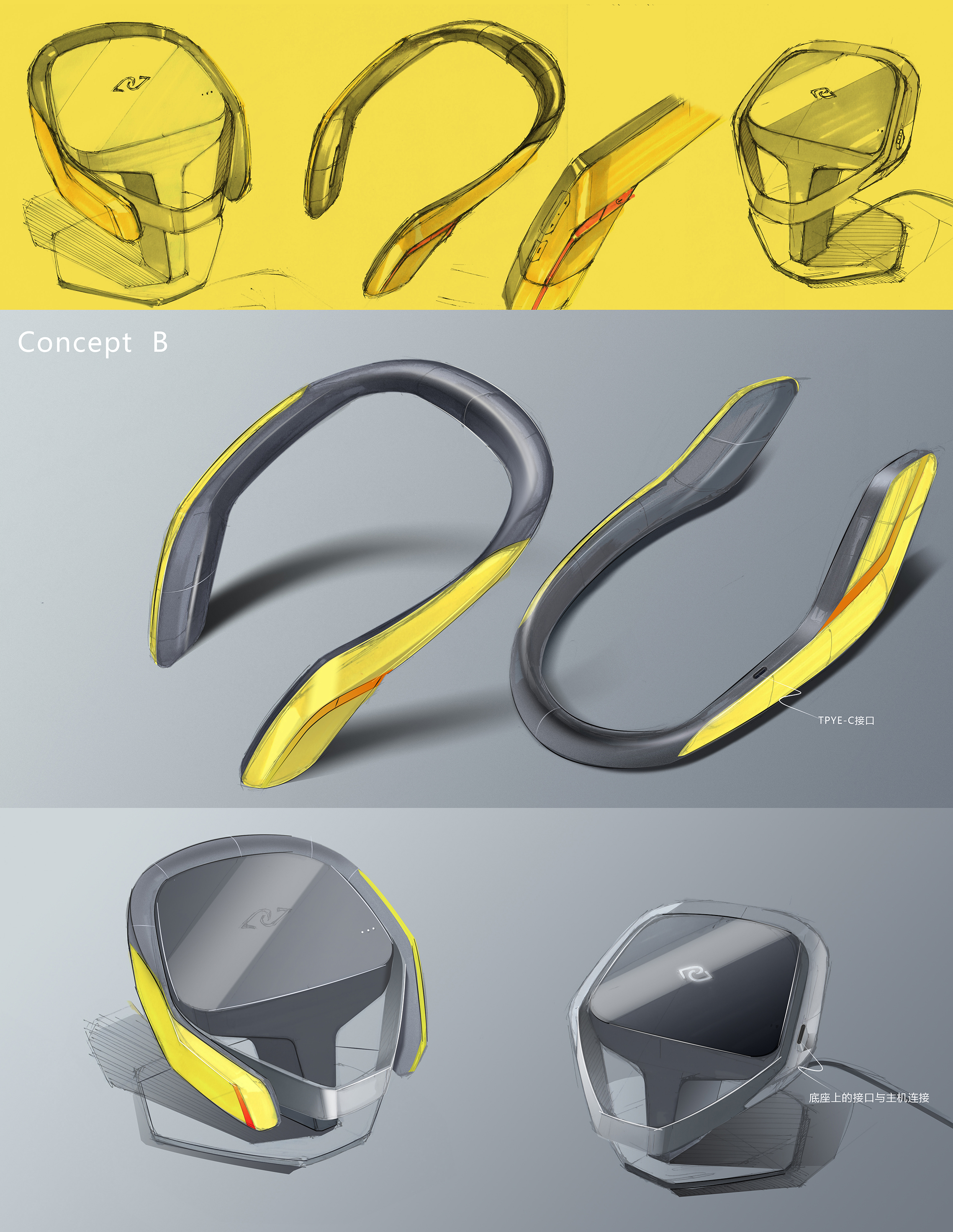 vr，Wearable device，design process ，virtual reality，Split VR host，