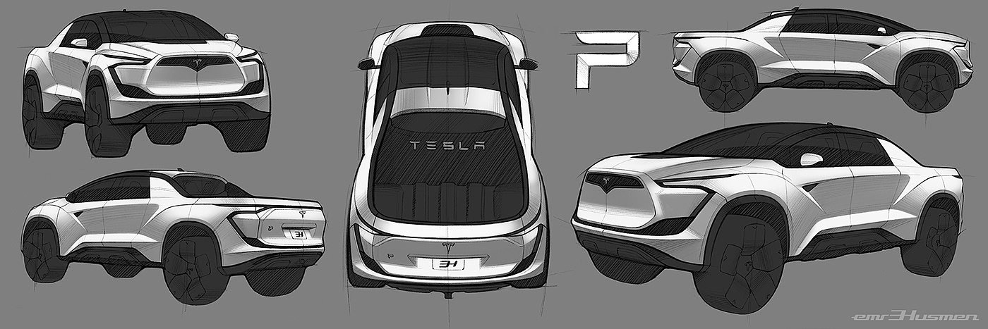 Pickup truck，Name Husmen，Tesla，tesla，automobile，