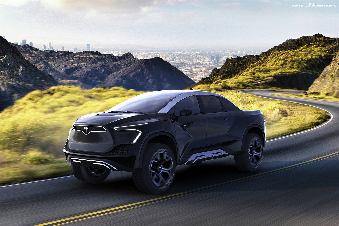 Pickup truck，Name Husmen，Tesla，tesla，automobile，