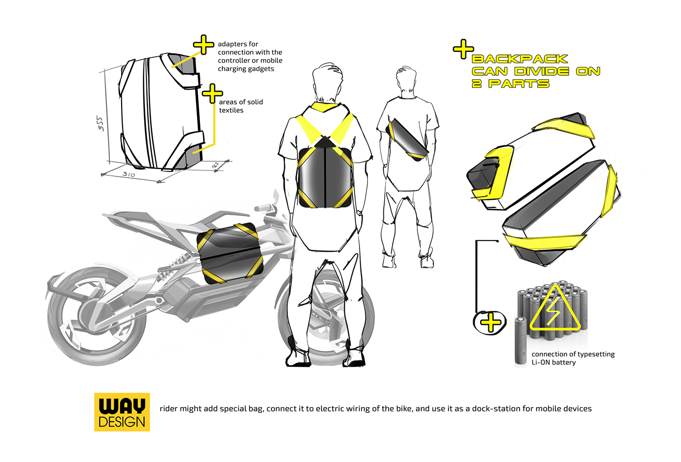 Leiden，Leiden，Electric，Low Layer，yellow，motorcycle，