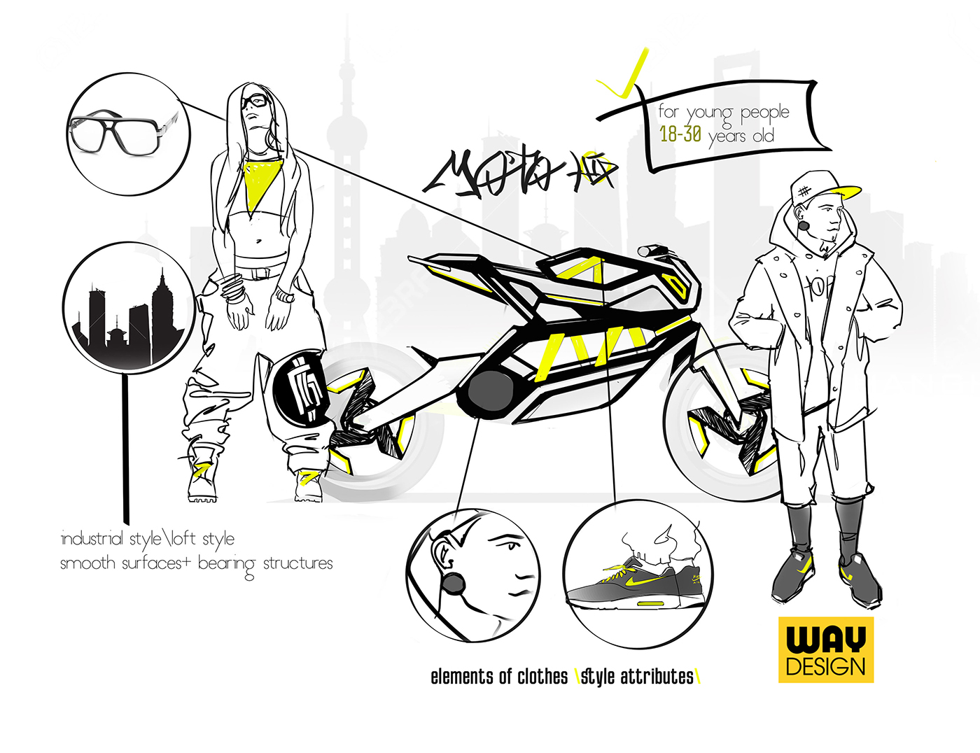 Leiden，Leiden，Electric，Low Layer，yellow，motorcycle，