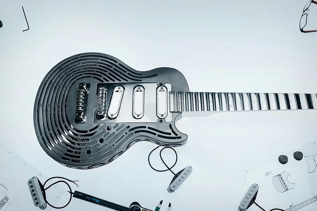 吉他，金属，3d打印，