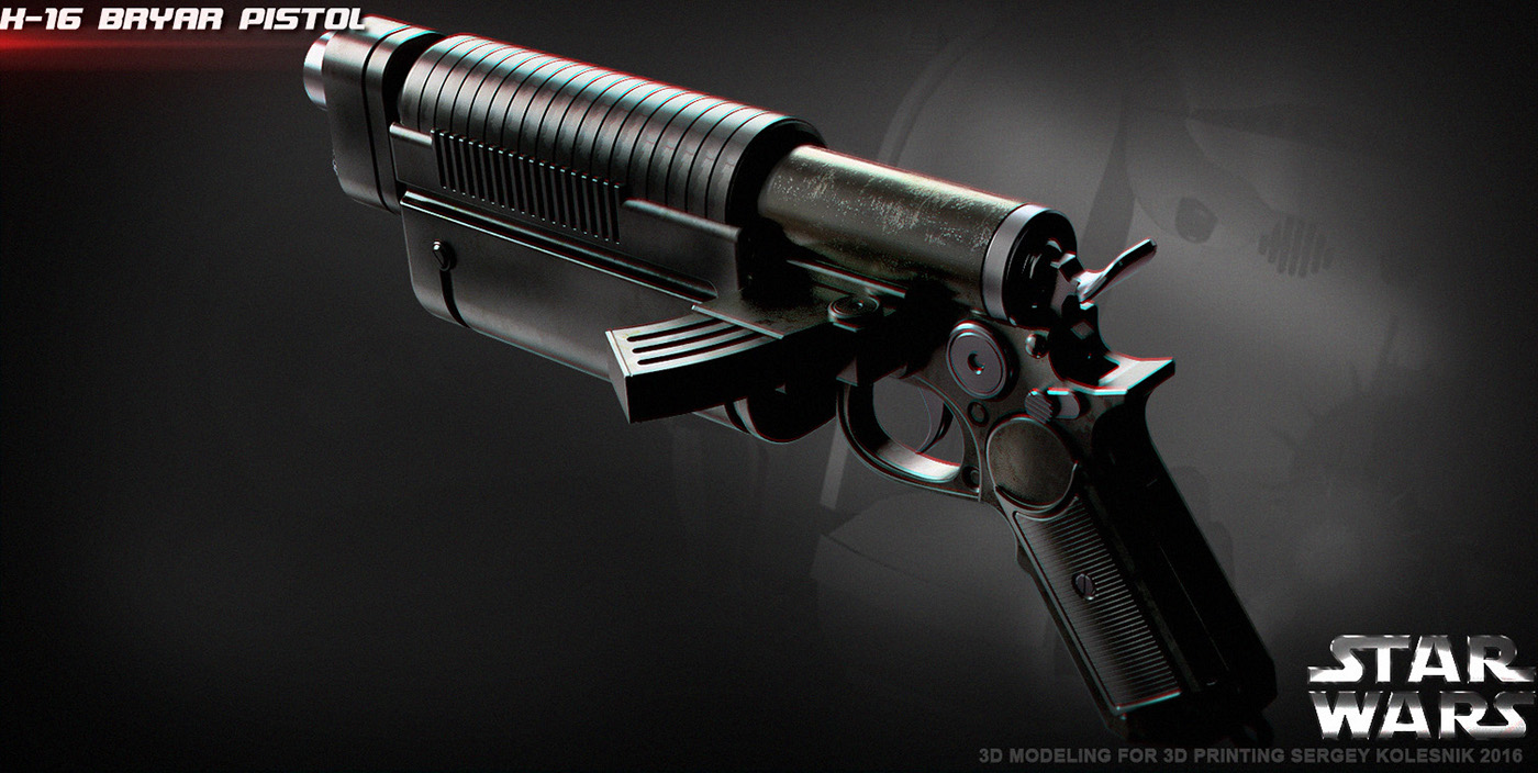 industrial design，arms，Pistol，k-16 Bryar，