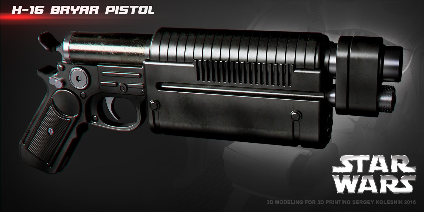 industrial design，arms，Pistol，k-16 Bryar，