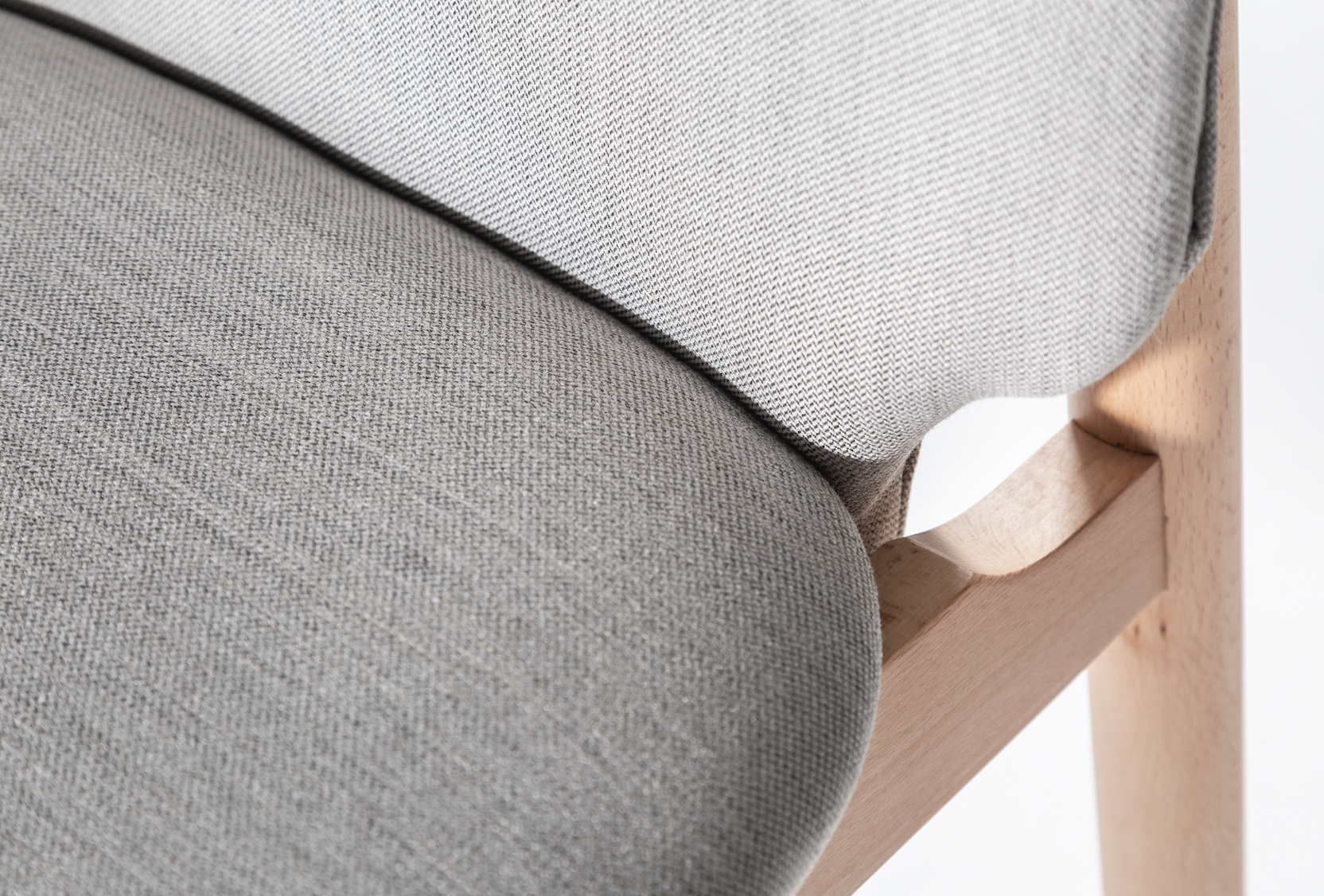 Upholstered chair, solid wood chair, original design, shell，