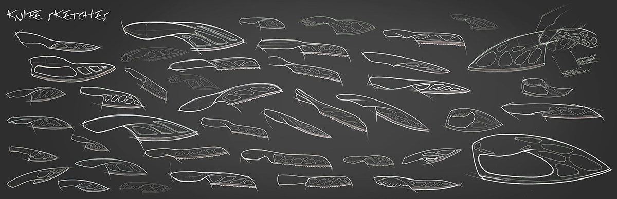 Kumo knife，knife，Kitchen tools，industrial design，