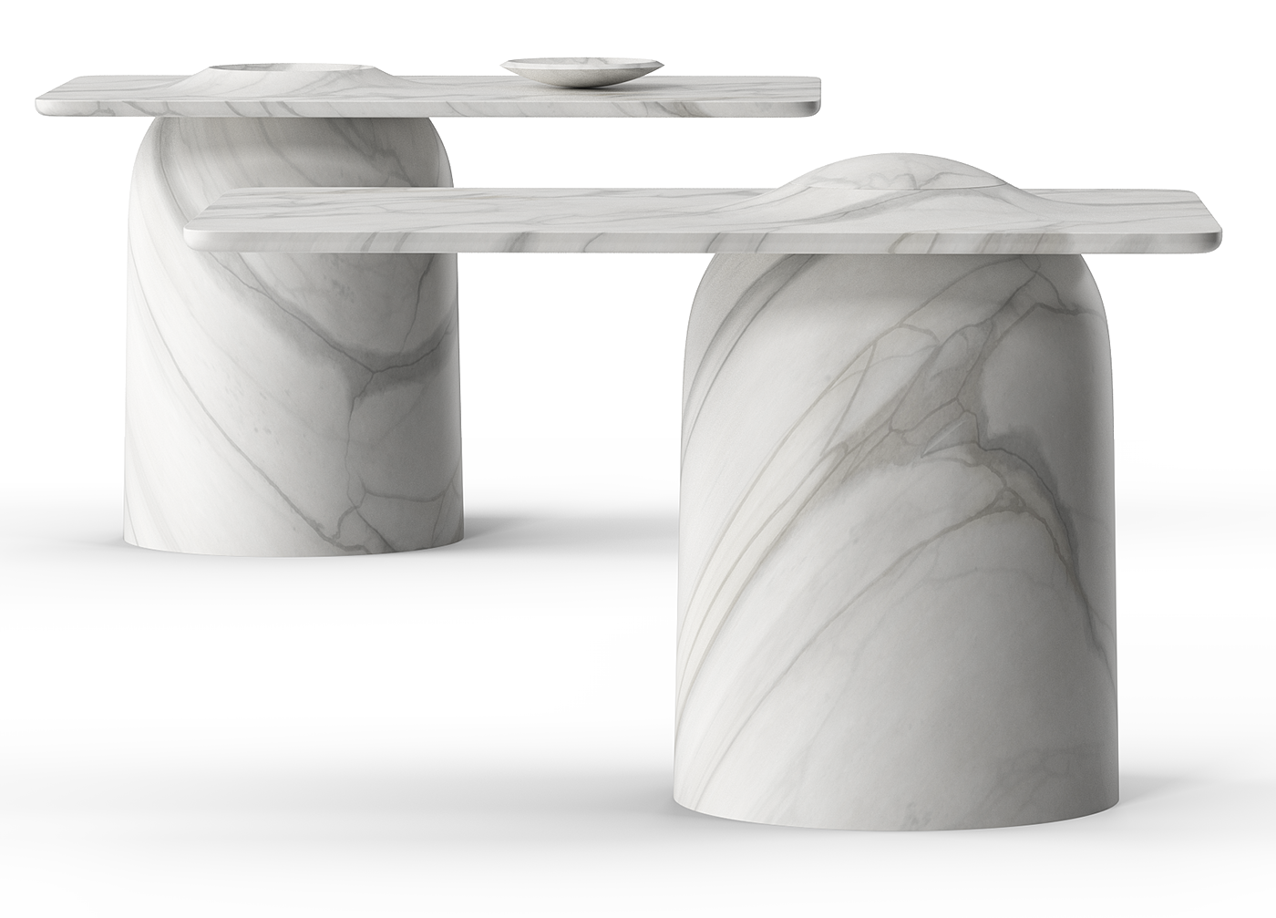 Kit Bukoros，Table，Marble，BOWL table，