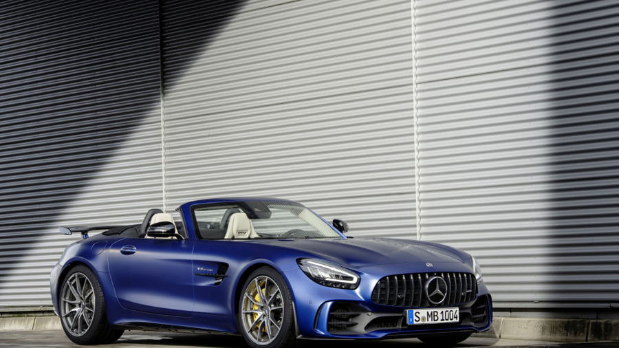 AMG GT，mercedes，Sports car，open car，automobile，blue，Benz，