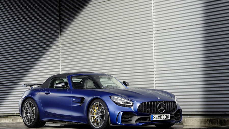 AMG GT，mercedes，Sports car，open car，automobile，blue，Benz，