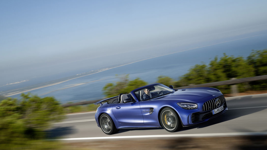 AMG GT，mercedes，Sports car，open car，automobile，blue，Benz，