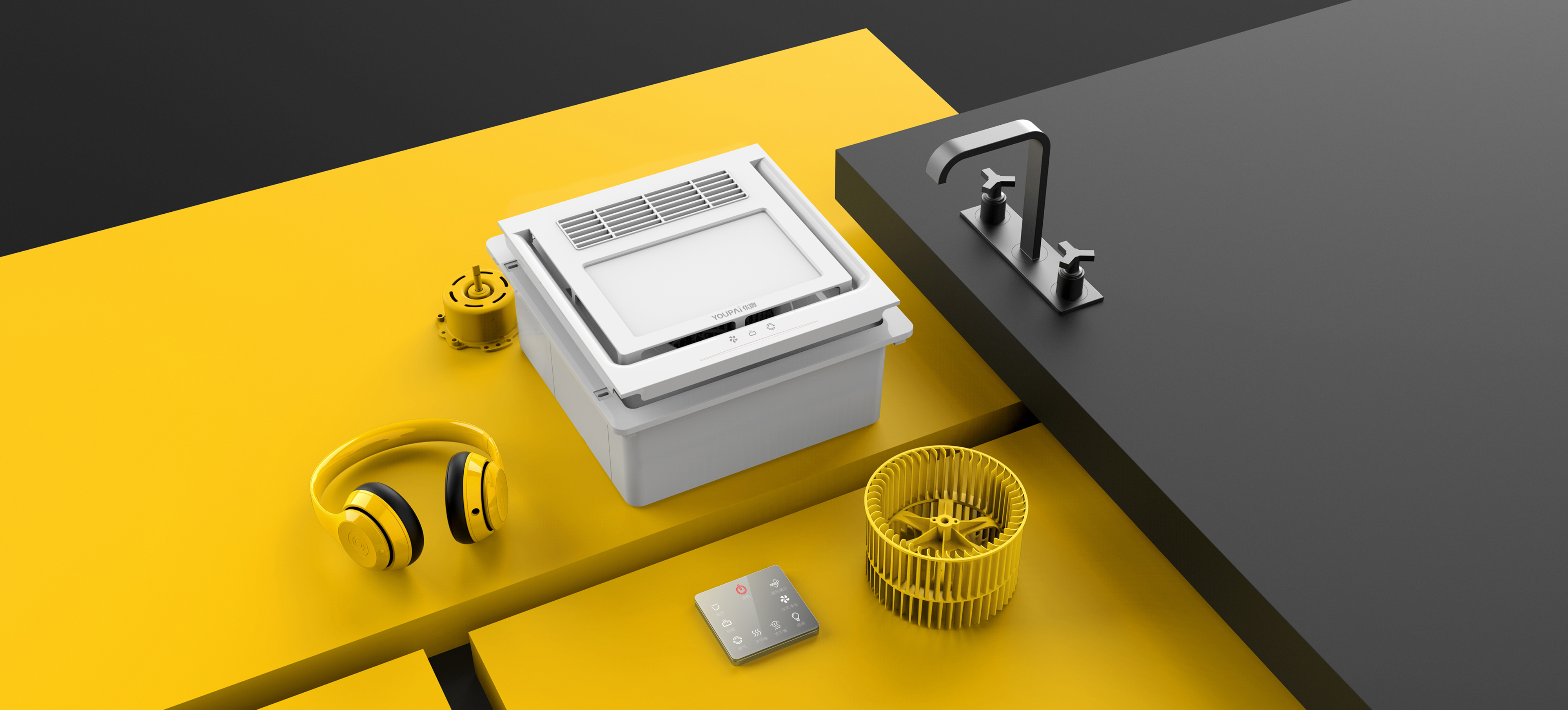 Warm wind，bath heater，Shower Room，Heater，