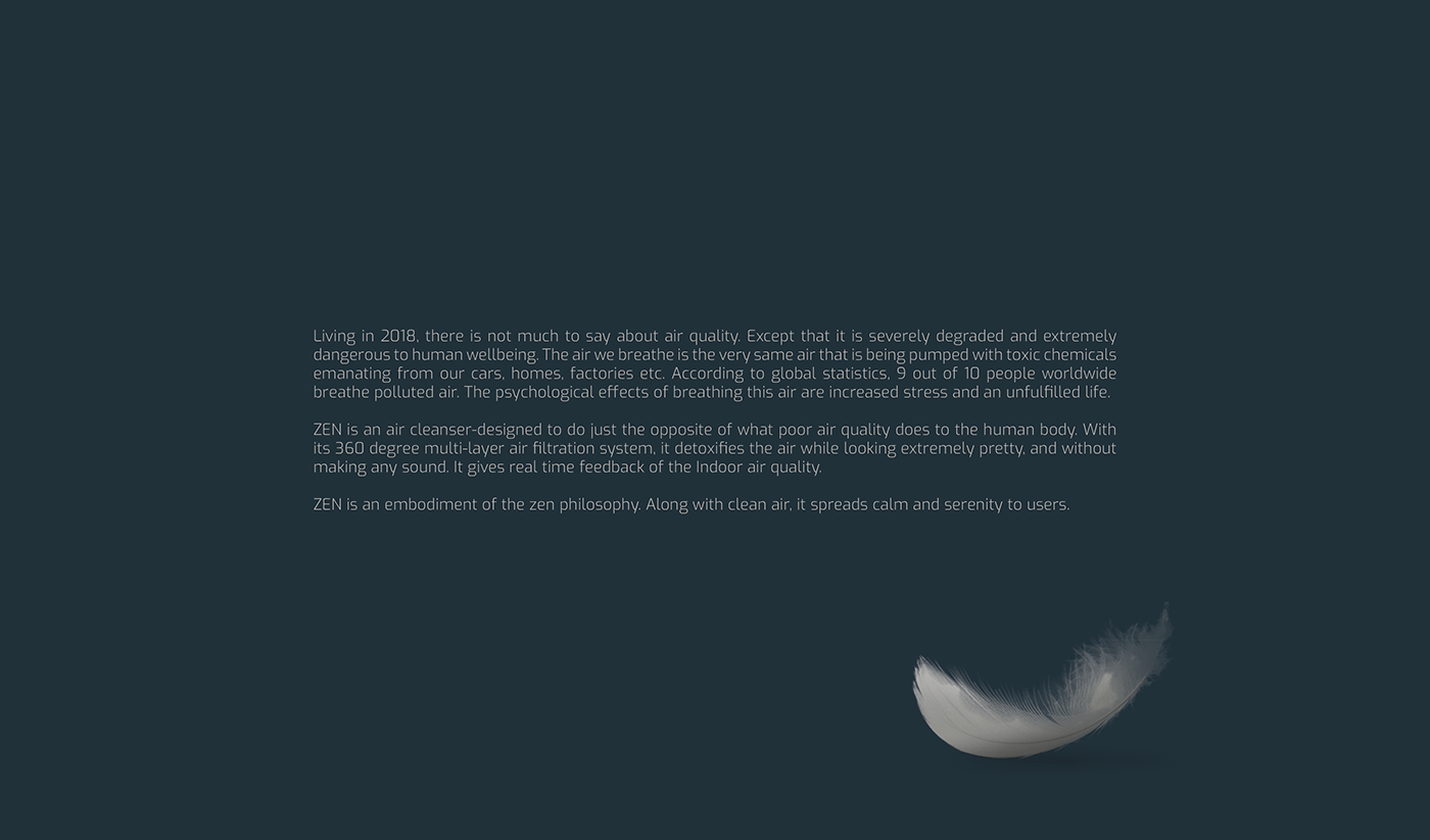 product design，Household Electric Appliances，air cleaner，Zen-Air，