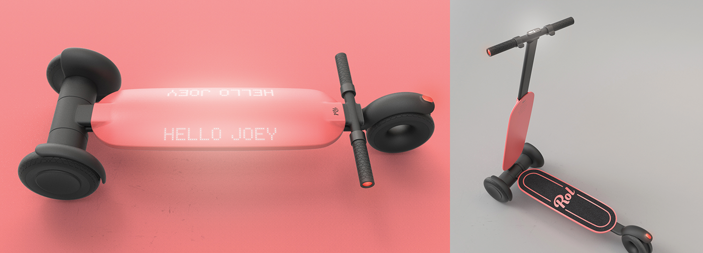 industrial design，vehicle，Electric scooter，Role，