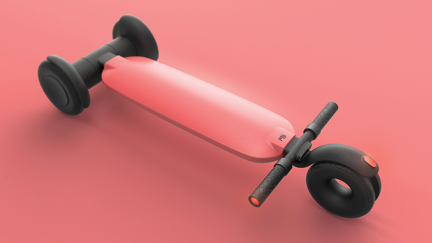 industrial design，vehicle，Electric scooter，Role，