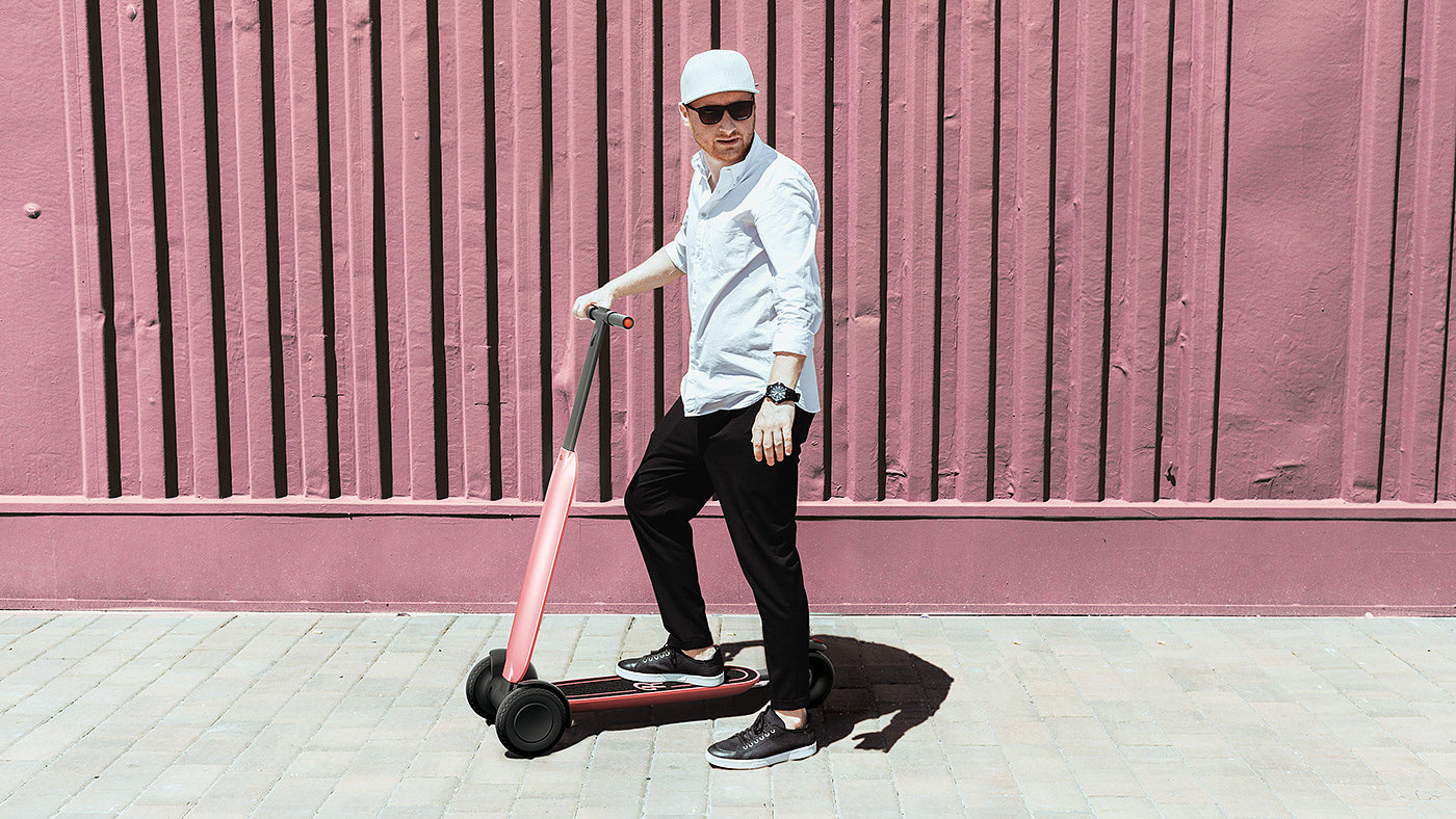 industrial design，vehicle，Electric scooter，Role，