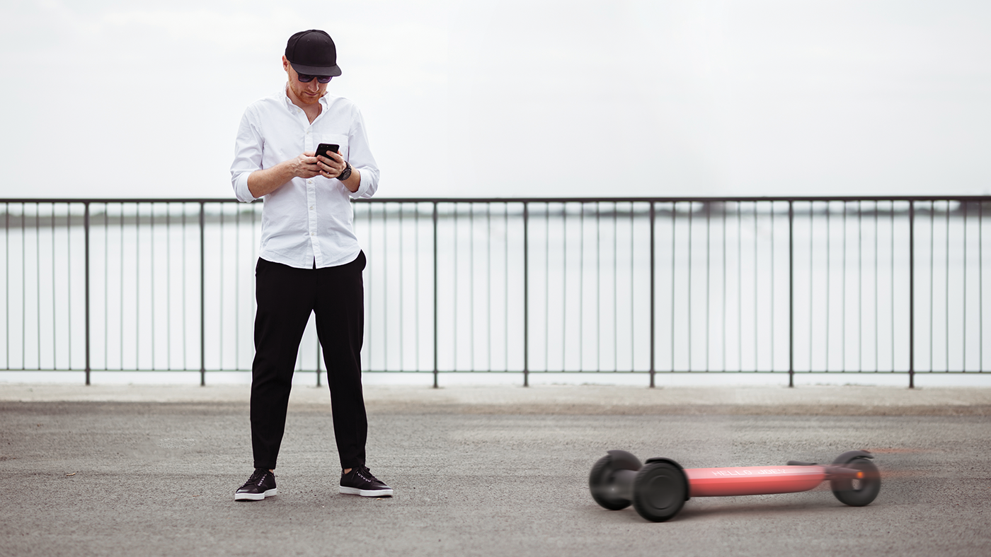 industrial design，vehicle，Electric scooter，Role，