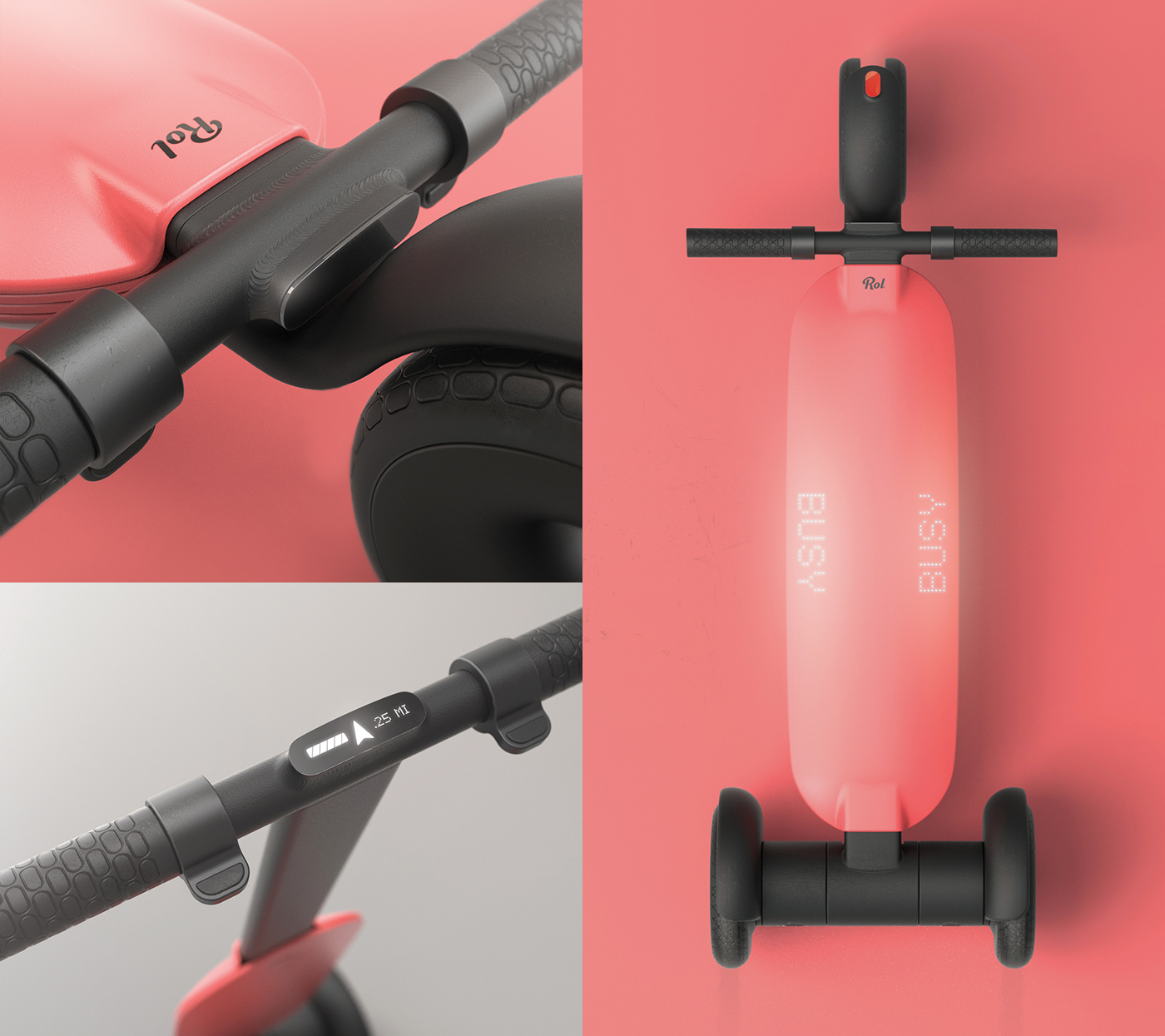 industrial design，vehicle，Electric scooter，Role，