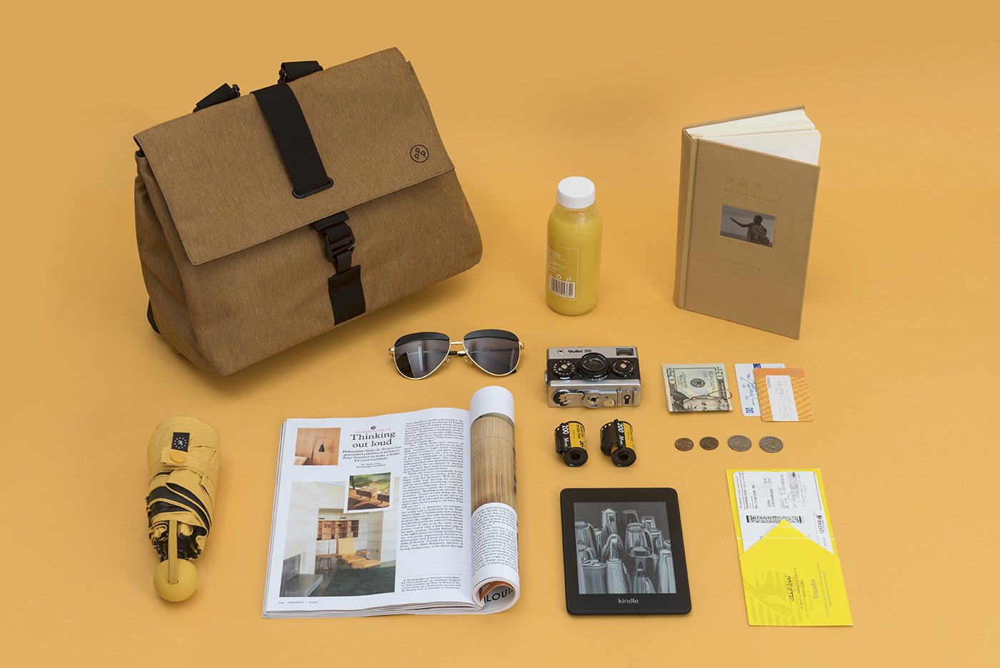 Travel，knapsack，Backpack，No line，fold，deformation，