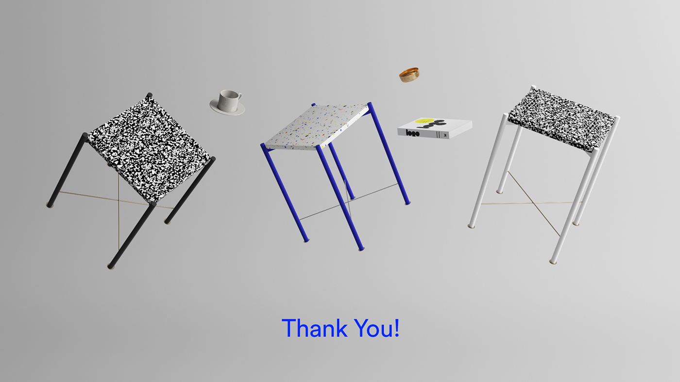 Metal，resin，speckle，chair，