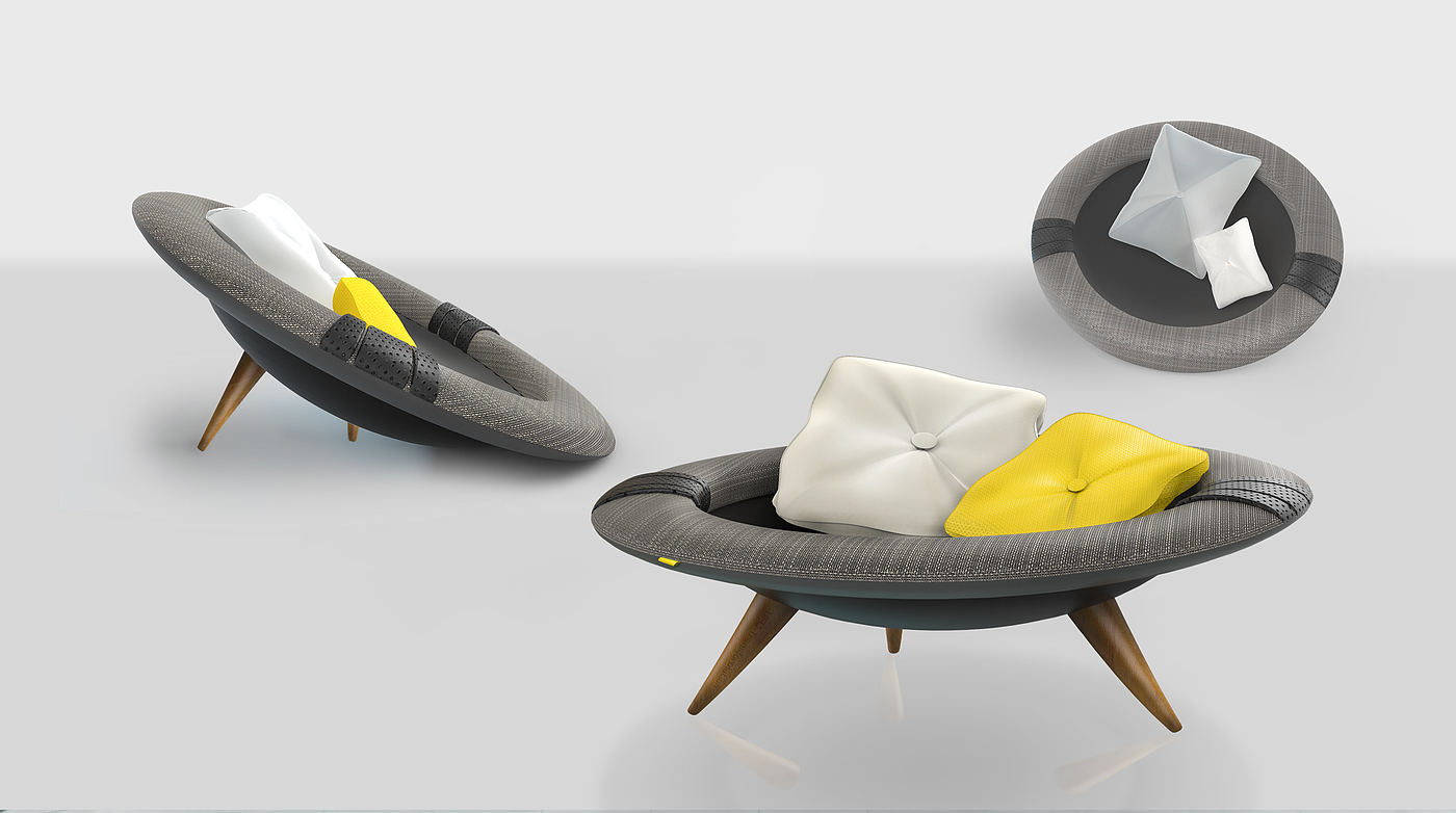 furniture，Flying saucer，Sofa chair，combination，