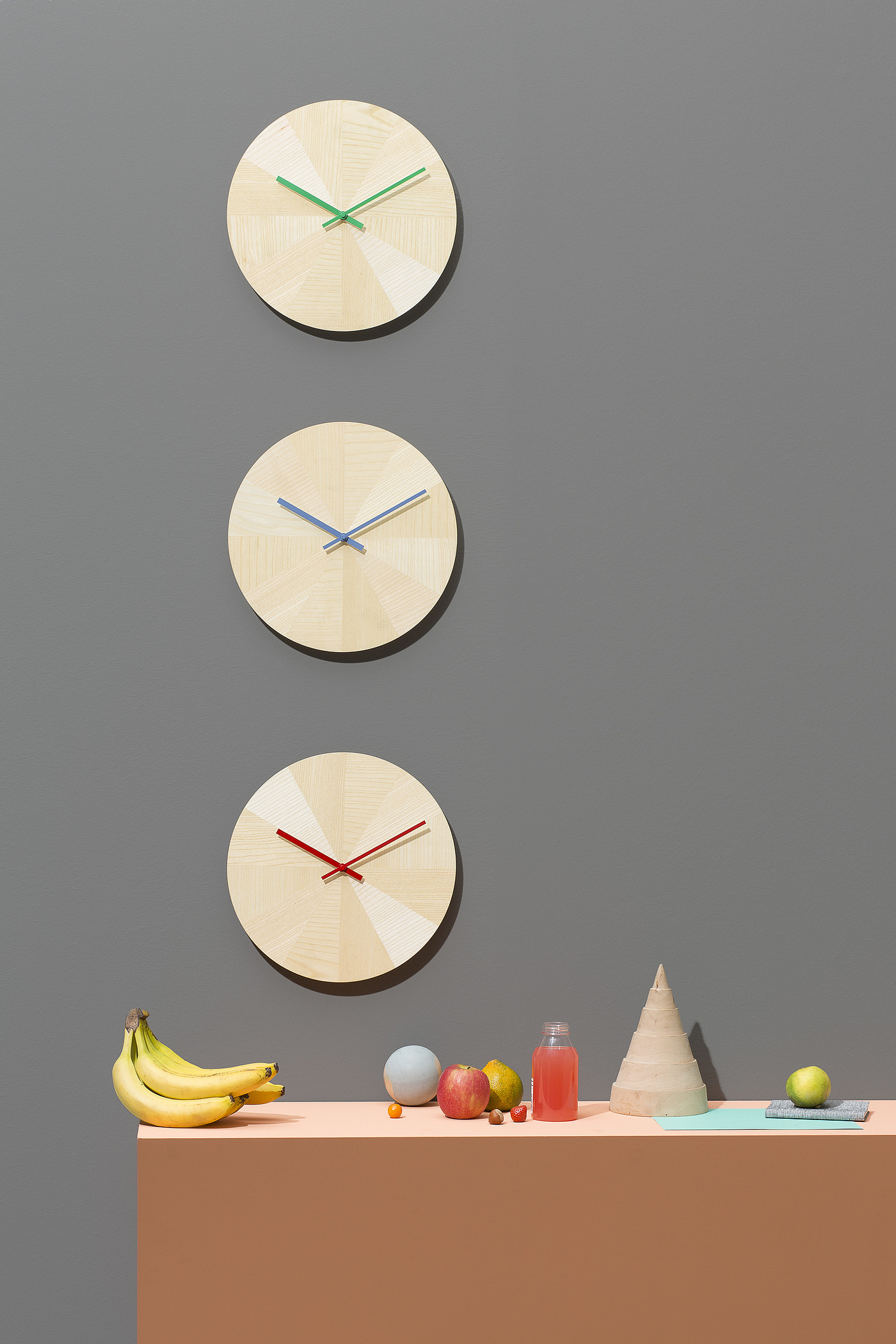 钟，时间，木质，
