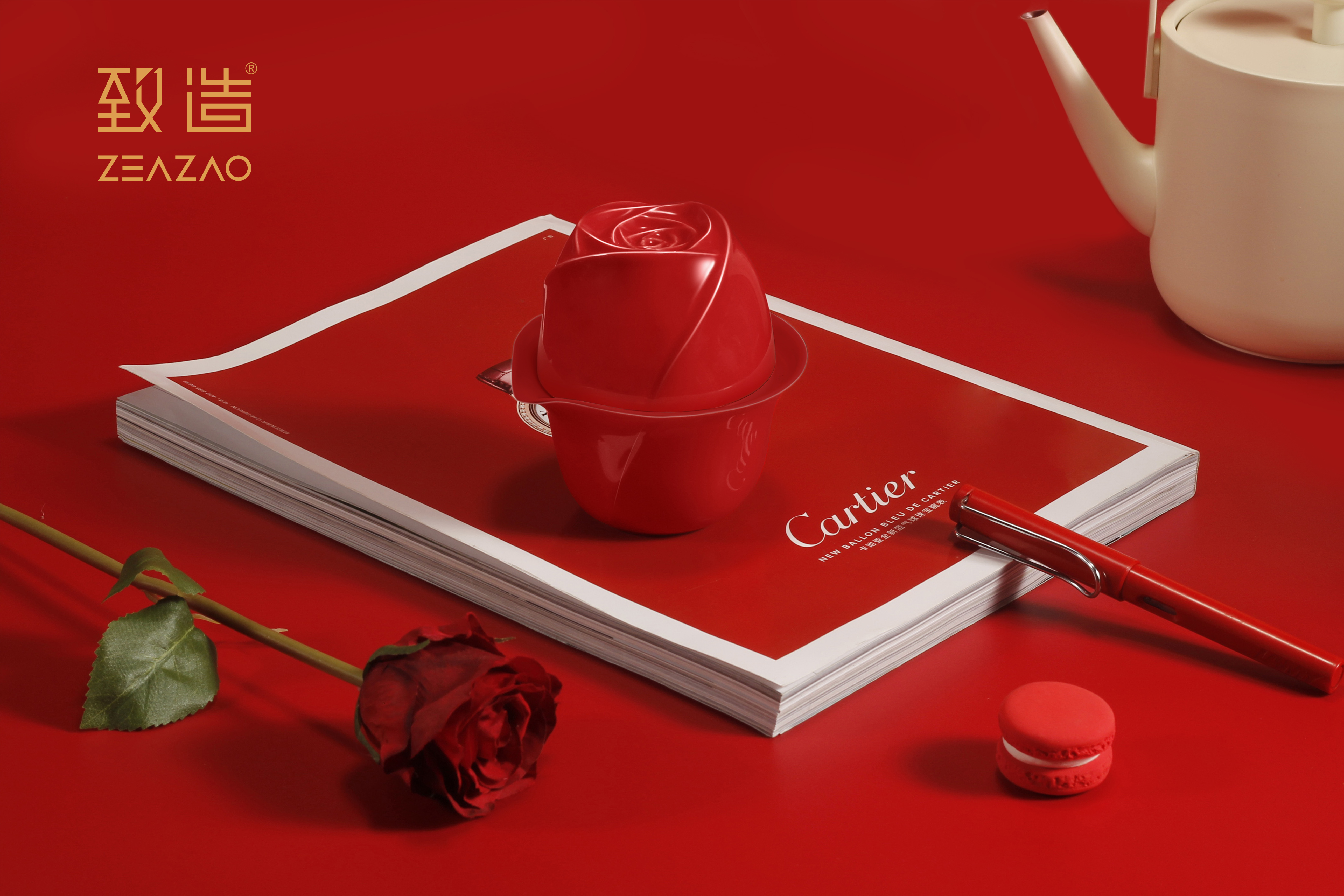 Make，ZEAZAO，Ultimate creation，Rose Honey，Flower tea cup，Express cup，tea set，Confession artifact，