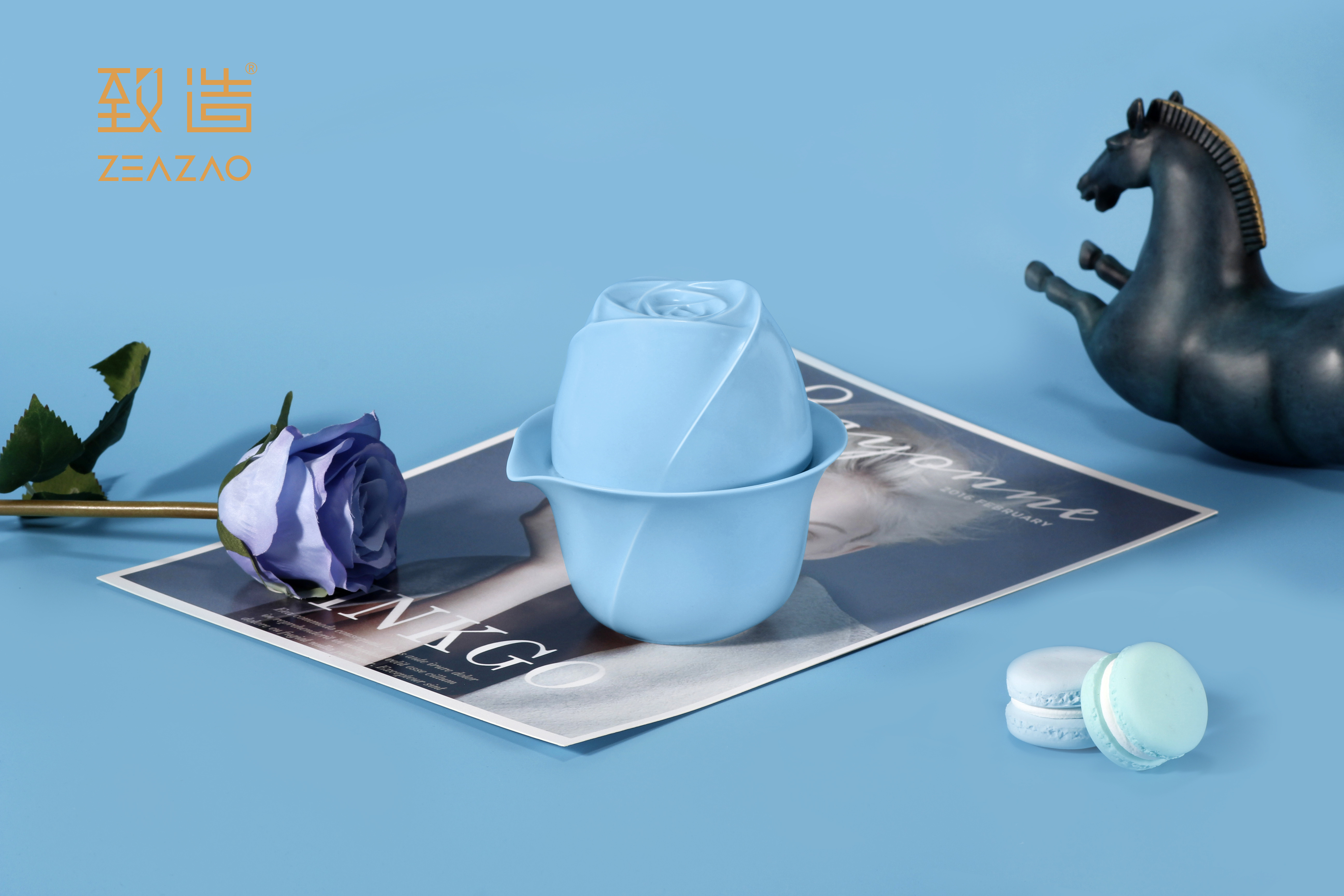 Make，ZEAZAO，Ultimate creation，Rose Honey，Flower tea cup，Express cup，tea set，Confession artifact，