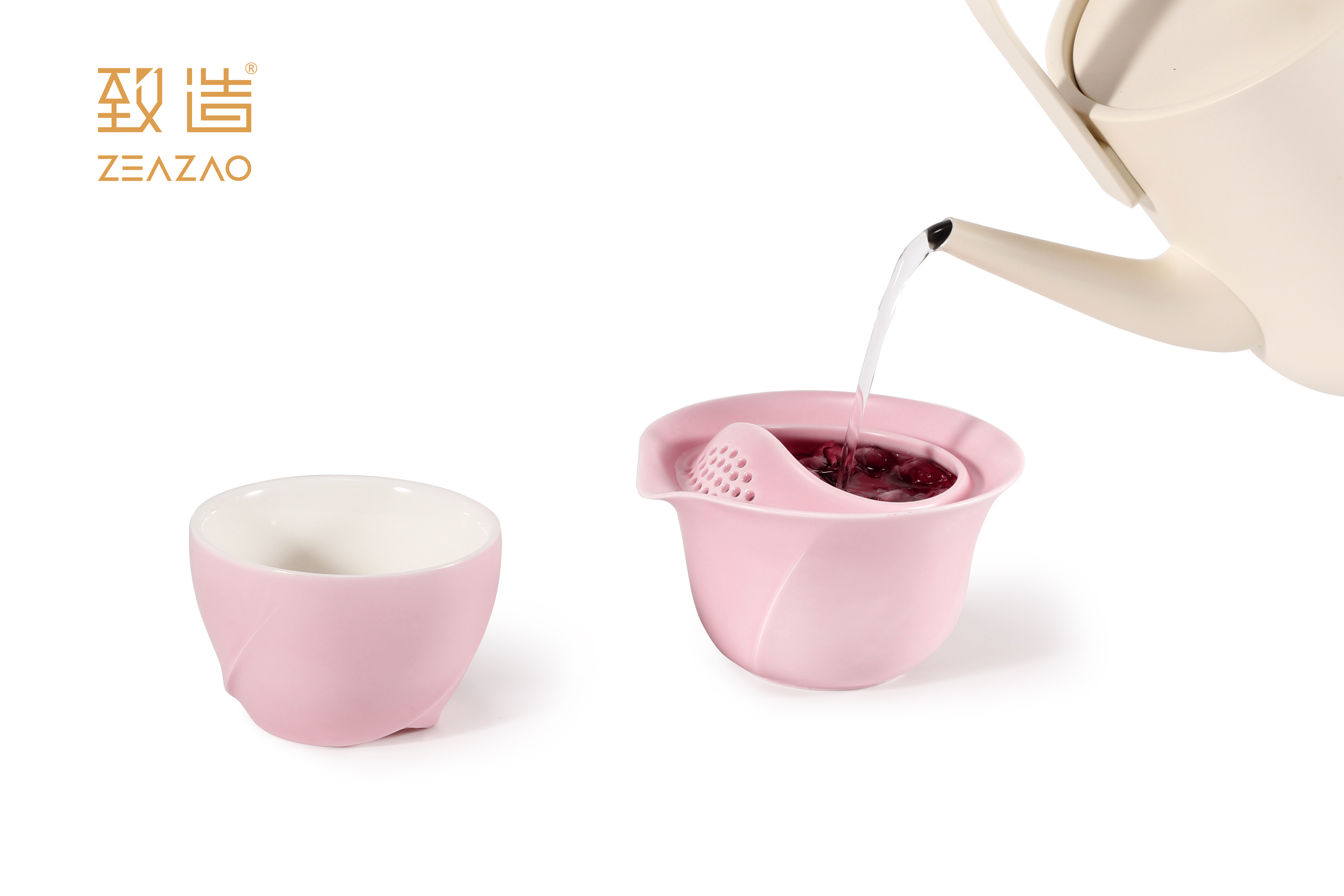 Make，ZEAZAO，Ultimate creation，Rose Honey，Flower tea cup，Express cup，tea set，Confession artifact，