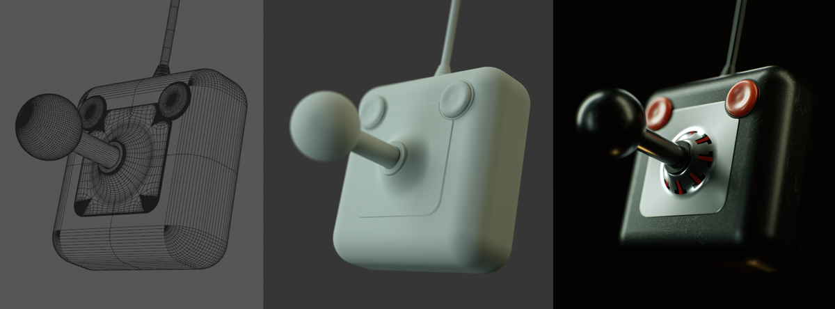 industrial design，three-dimensional model，product design，Game handle，