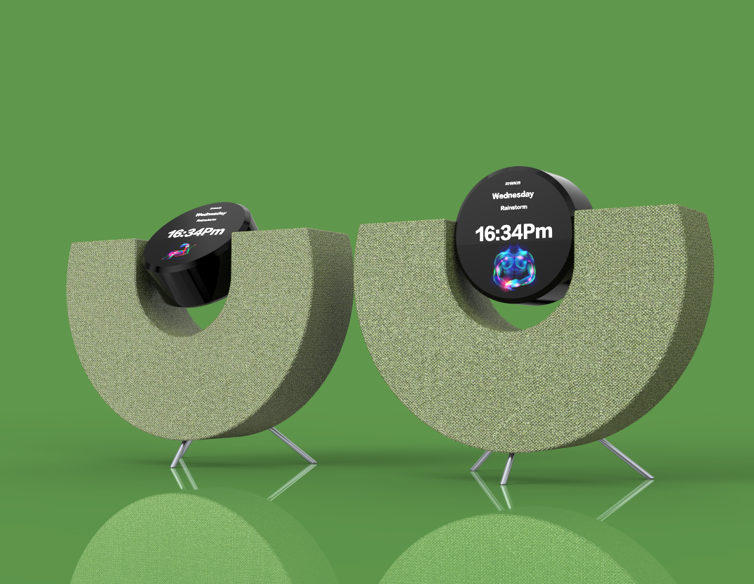 Smart speaker, wood, cloth, home，