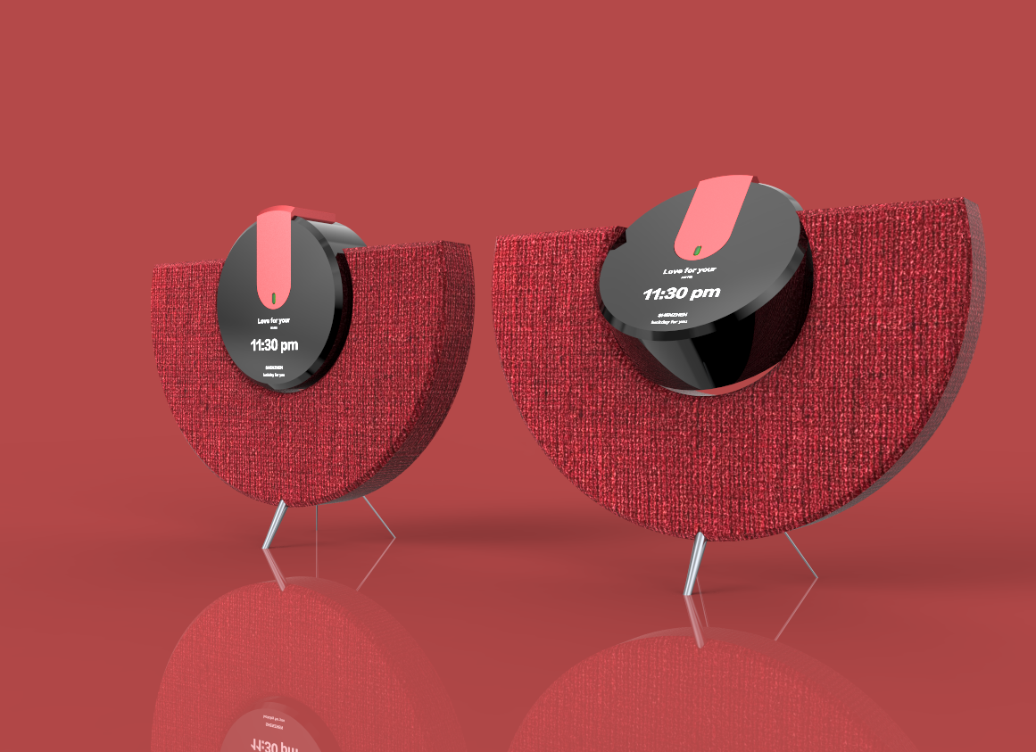 Smart speaker, wood, cloth, home，