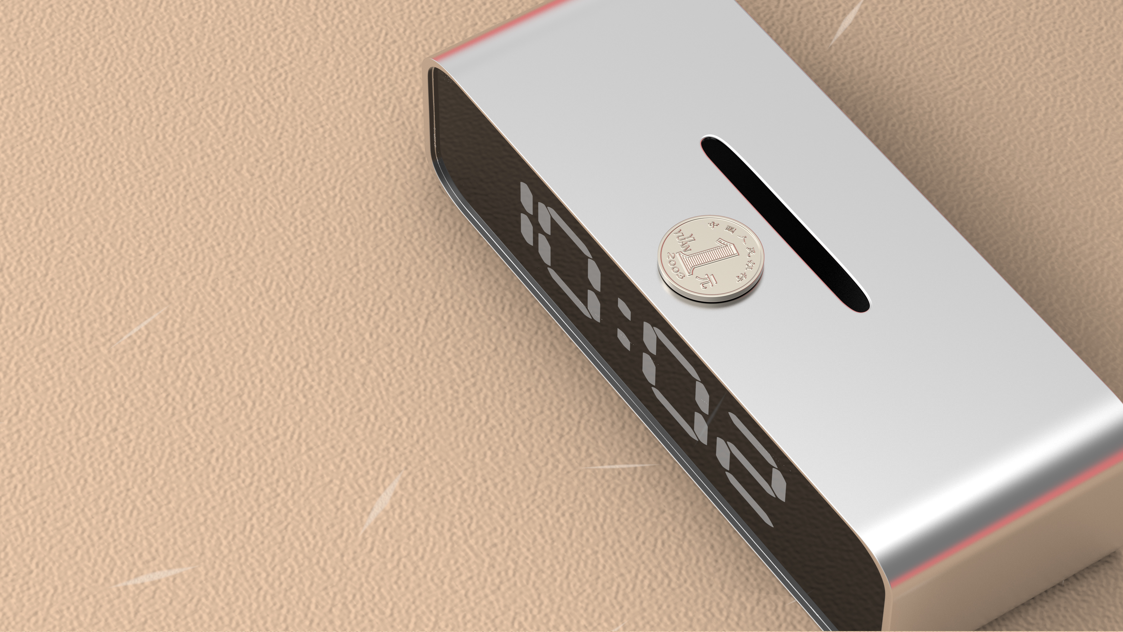 Alarm clock, piggy bank，