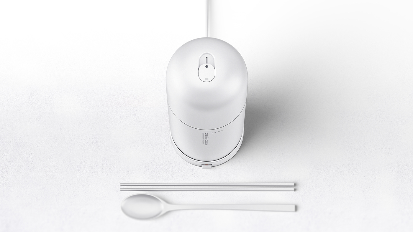 product design，industrial design，Portable，One person food，rice cooker，