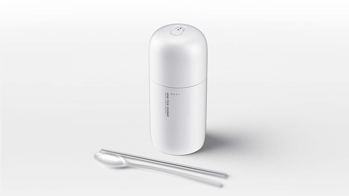 product design，industrial design，Portable，One person food，rice cooker，