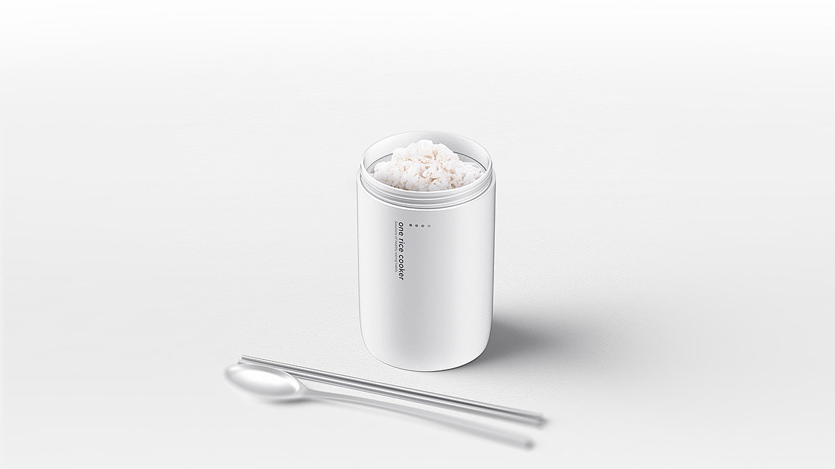product design，industrial design，Portable，One person food，rice cooker，
