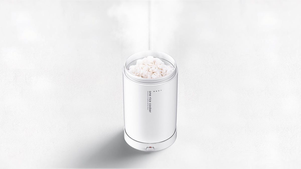 product design，industrial design，Portable，One person food，rice cooker，