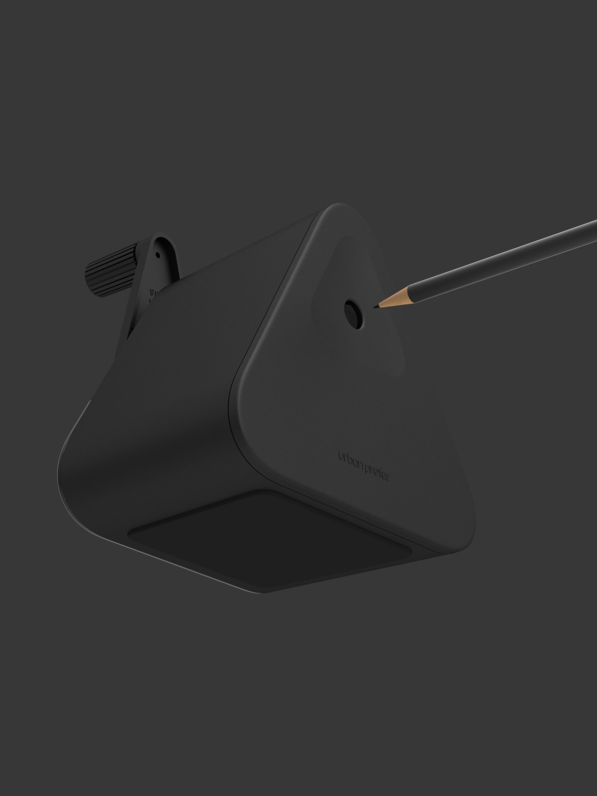 pencil sharpener，Minimalist，geometry，black，