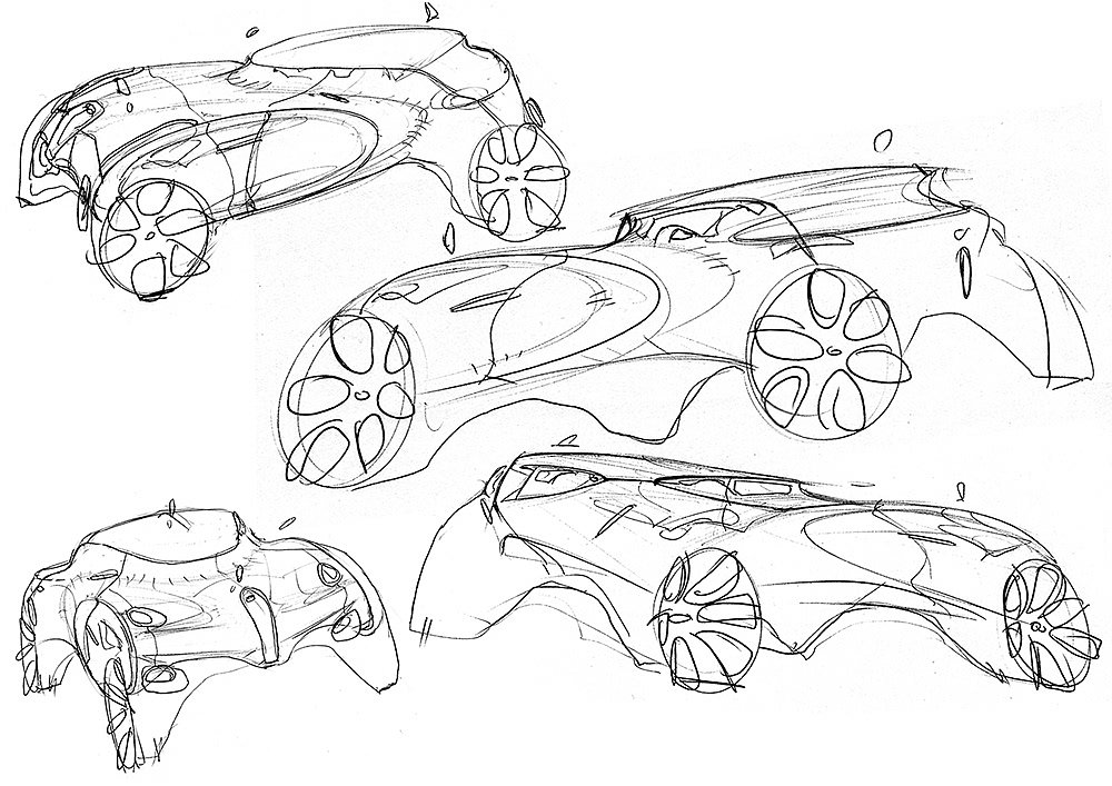 Maxim Shershnev，sketch，automobile，manuscript，
