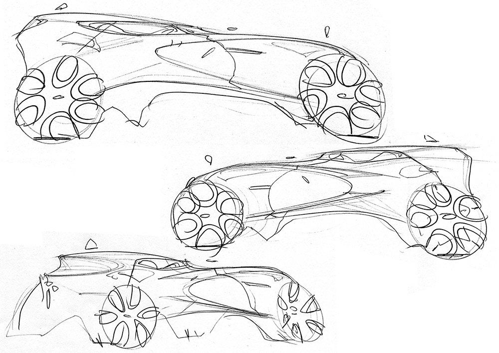 Maxim Shershnev，sketch，automobile，manuscript，