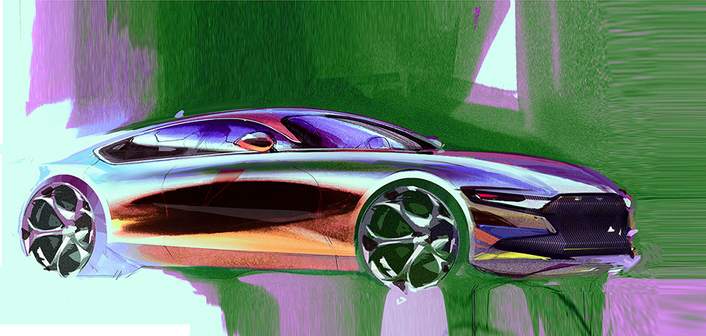 Maxim Shershnev，sketch，automobile，manuscript，