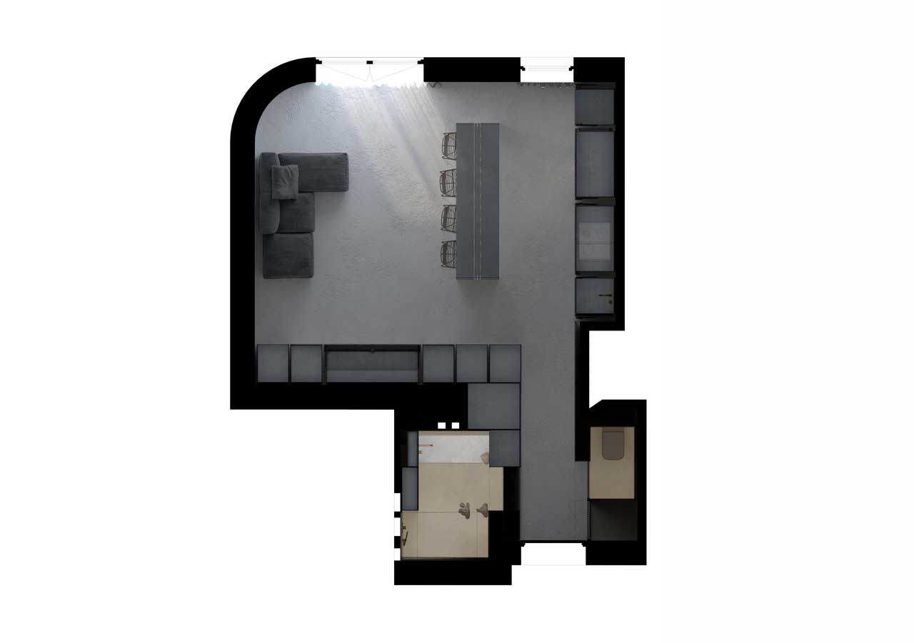 35 square meters，space，Interior design，