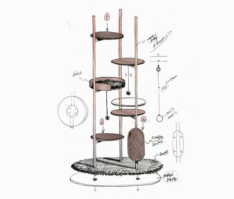Three Poles，Cat jumping platform，Kitty，Pets，