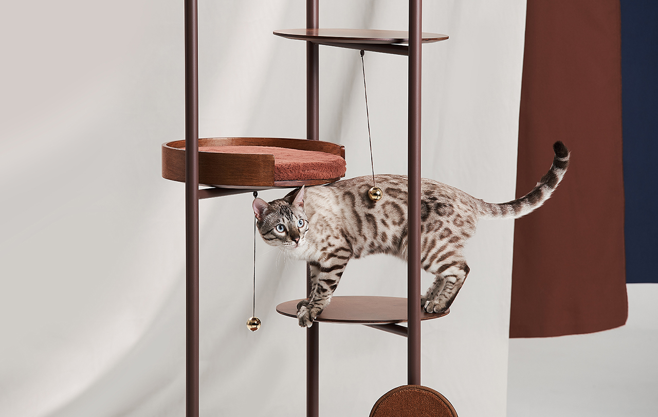 Three Poles，Cat jumping platform，Kitty，Pets，