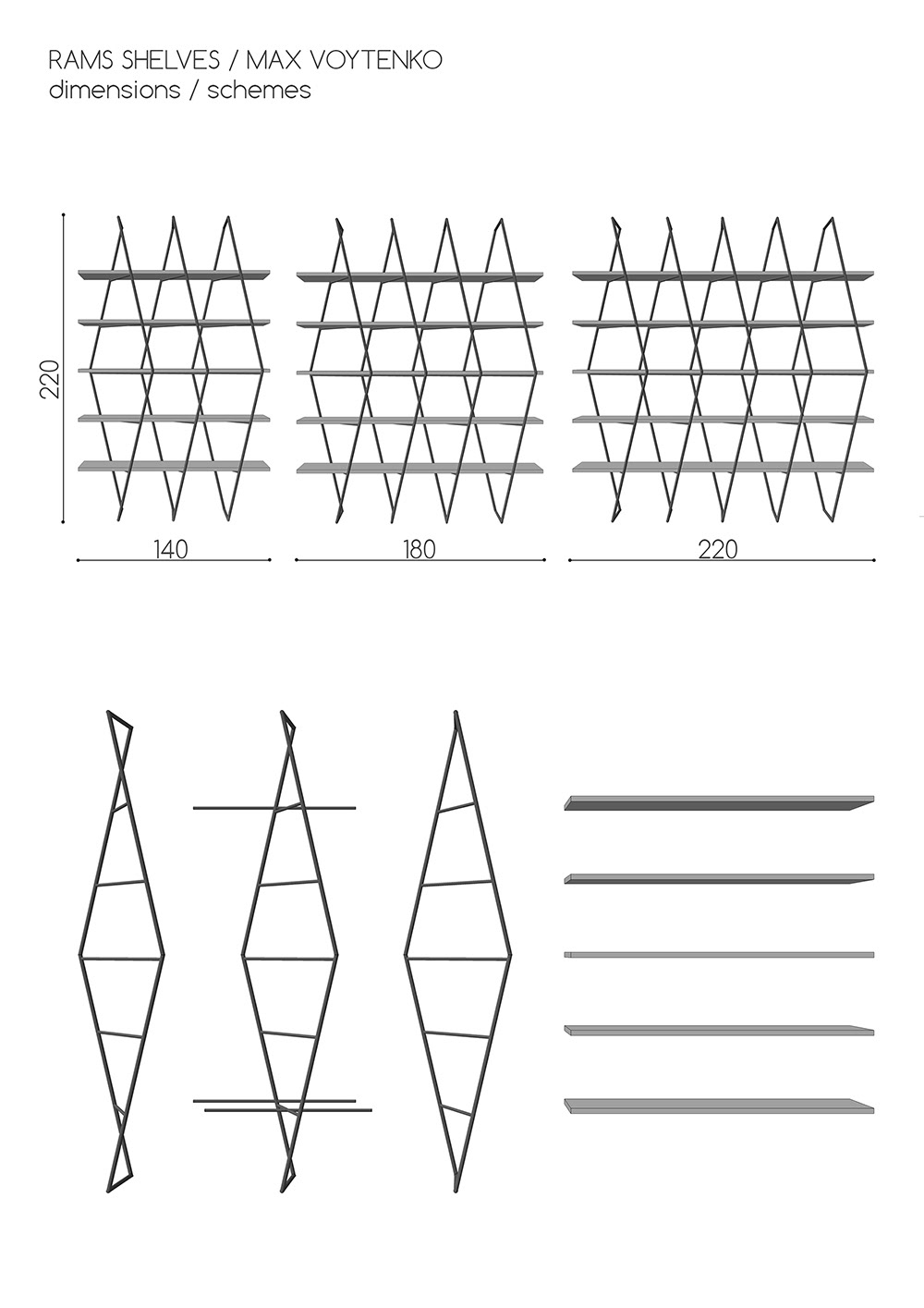 RAMS SHELVES，Max Voytenko，Shelf，black，Receive，