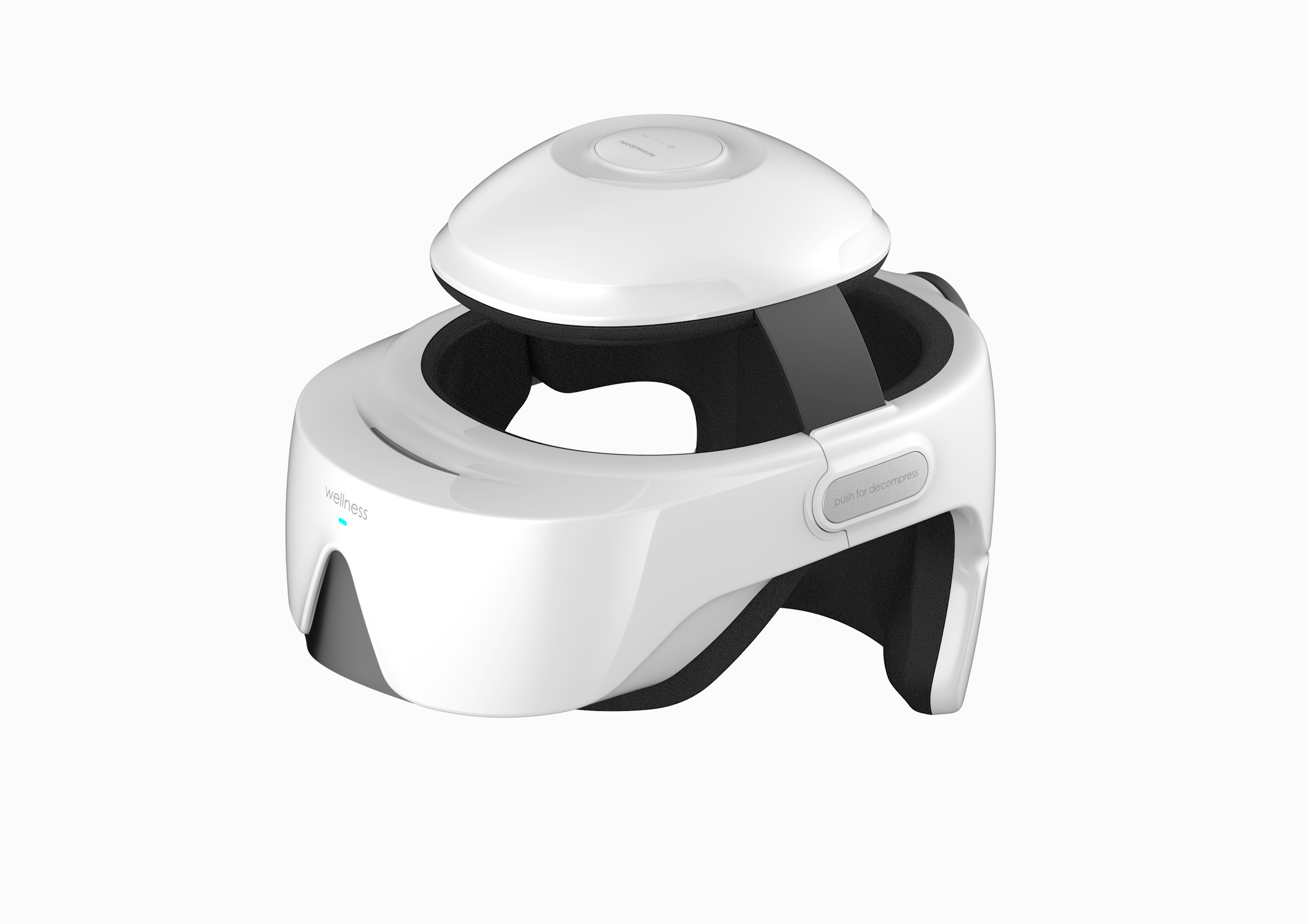 Massage apparatus，Head mounted massage instrument，User experience design，industrial design，Ergonomic design，CMF design，