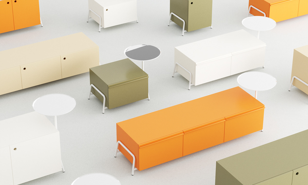 W&W，Coffee table，drawer cabinet，