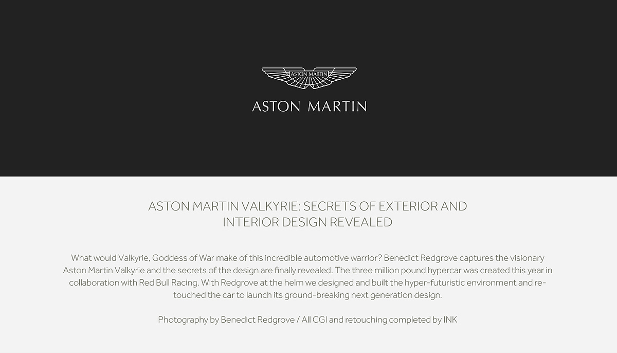 超跑，阿斯顿马丁，Valkyrie，Aston Martin，INK Studio，跑车，汽车，